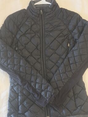 lululemon athletica Black Quilted Zip-Front Puffer Jacket